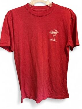 Altamont Red Short Sleeve Tee with White Mushroom Chest Logo